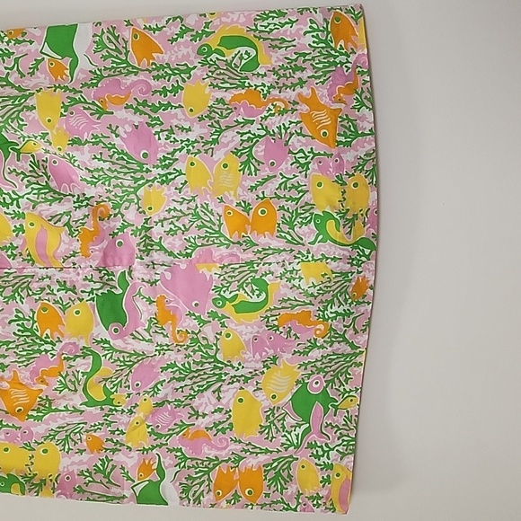 Lilly Pulitzer Womens  Coastal Corral  Fish and sea Horse Print  Skirt Size 6 - Picture 8 of 16